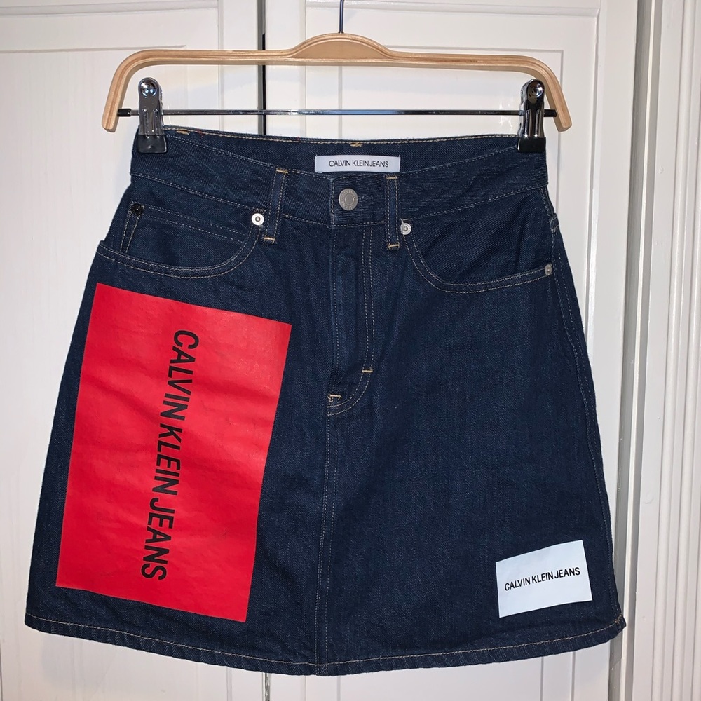 Calvin Klein Denim Skirt - Picture 1 of 5